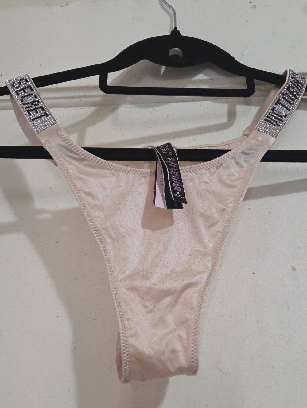 Victoria's Secret Blush Rhinestone-Trim Thong